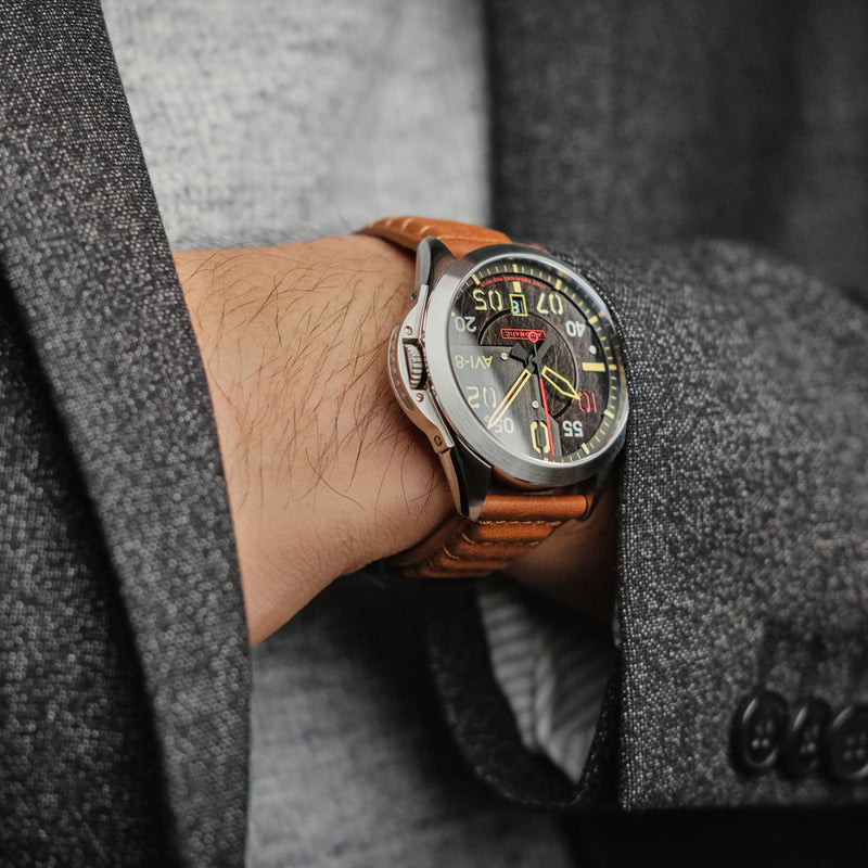 AVI-8 P-51 Mustang Hitchcock, Automatic Pilot Watch with AR Sapphire Crystal #AV-4086-01