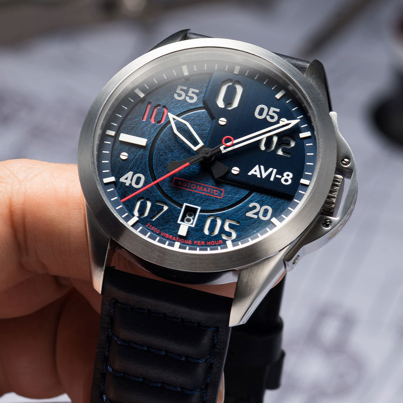 AVI-8 P-51 Mustang Hitchcock, Automatic Pilot Watch with AR Sapphire Crystal #AV-4086-02