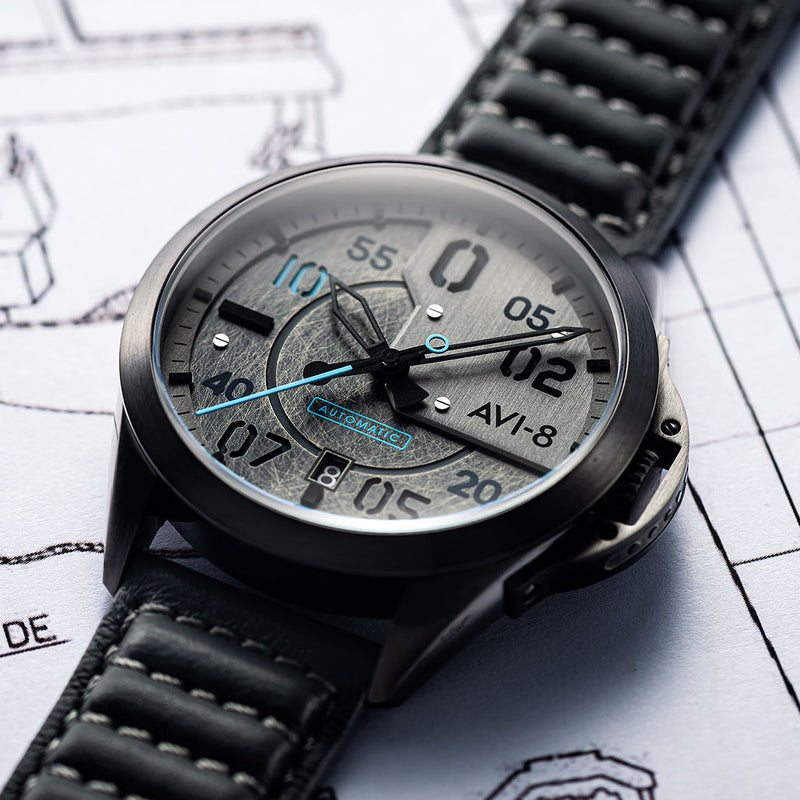 AVI-8 P-51 Mustang Hitchcock, Automatic Pilot Watch with AR Sapphire Crystal #AV-4086-04