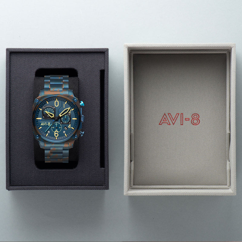 AVI-8 Hawkeye Hunter Air Camo, Retrograde Chronograph, AR Crystal #AV-4052-33