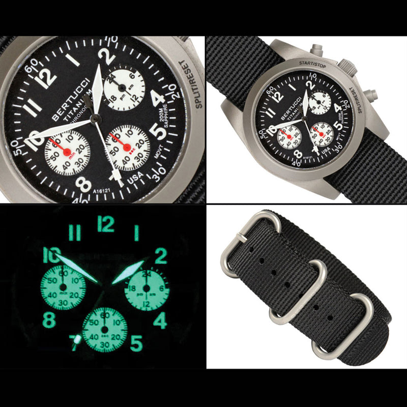 Bertucci A-11T American Field Titanium Chronograph Watch with Sapphire Crystal #13343