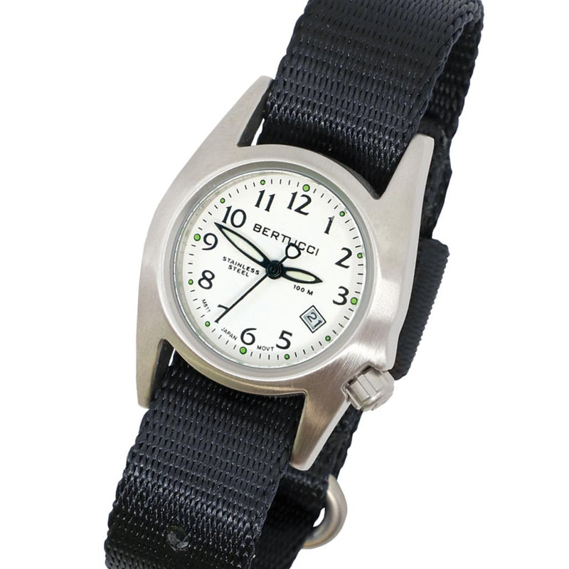 Bertucci M-1S Women's Stainless Steel Field Watch with a Nylon Strap #18007