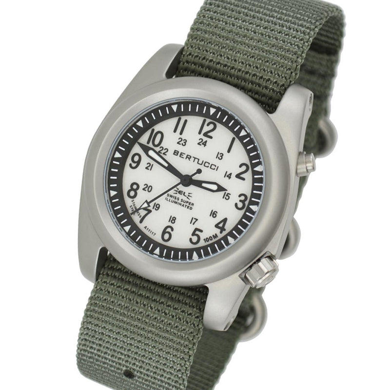 Bertucci A-2SEL Field Watch with Dual Lighting System, Ghost Grey Dial #22026
