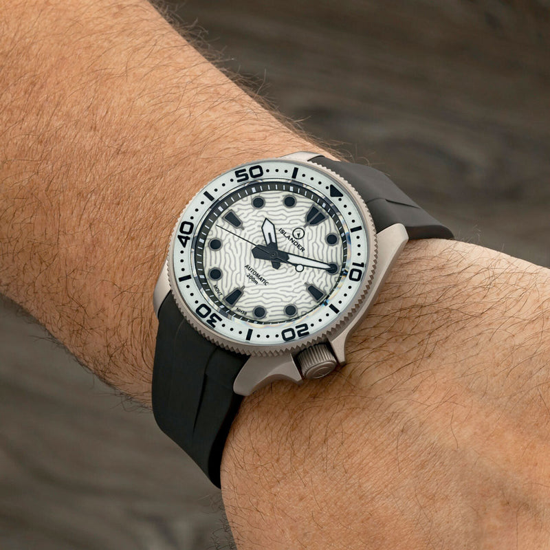 Islander Sands Point Titanium Diver with Lumed Coral Dial #ISL-161