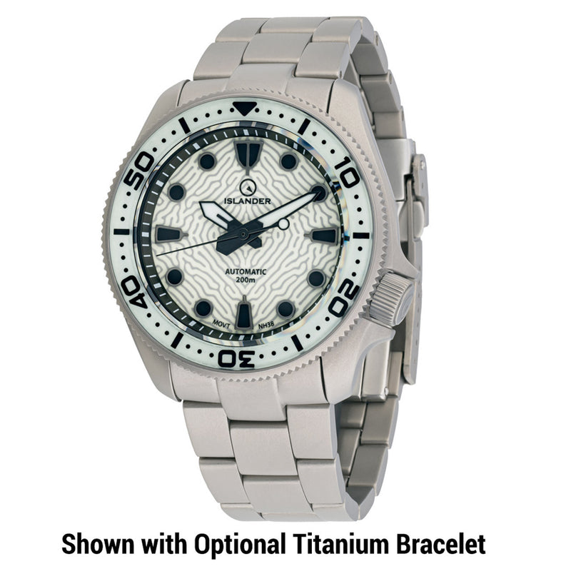 Islander Sands Point Titanium Diver with Lumed Coral Dial #ISL-161