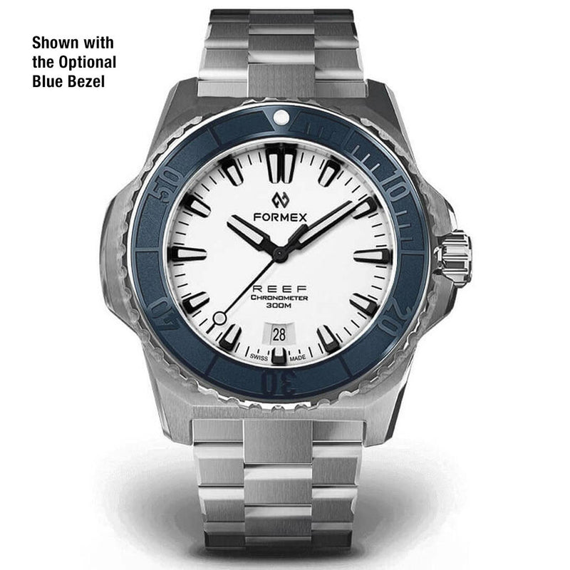 Formex REEF Swiss Automatic Chronometer Dive Watch with Brilliant White Dial #2200-1-6312-100