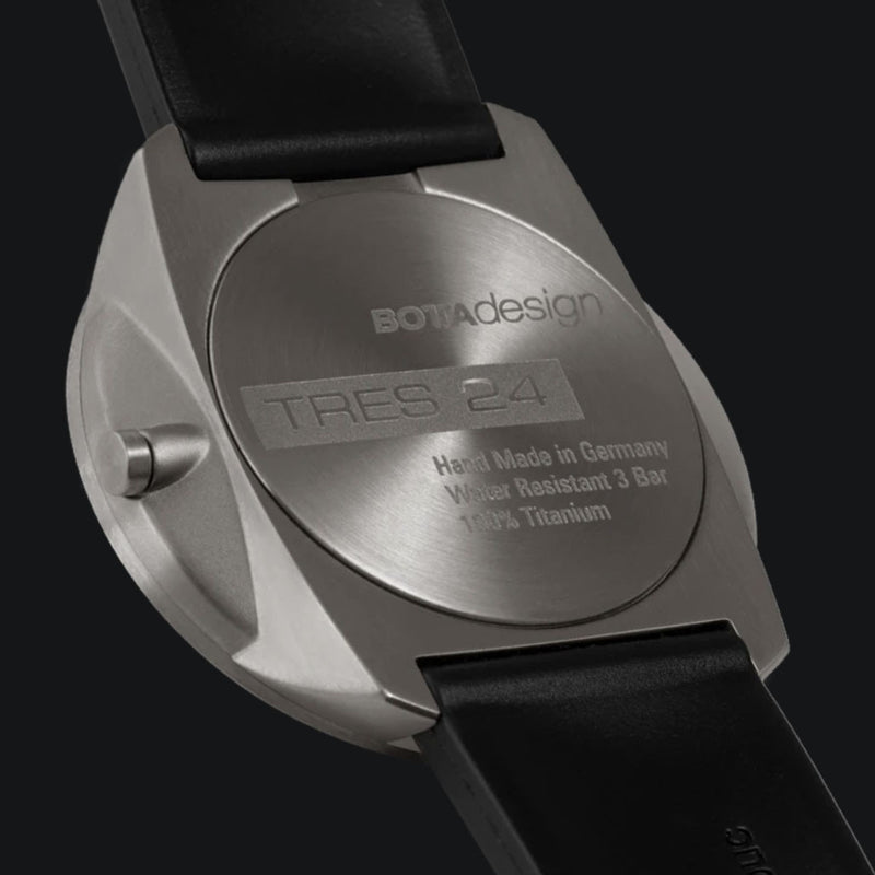 BOTTA TRES 24 Three Hand 24-Hour Swiss Quartz Watch with a 40mm Titanium Case #481910
