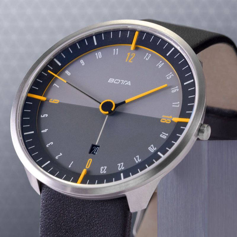 BOTTA TRES 24 Three Hand 24-Hour Swiss Quartz Watch with a 45mm Titanium Case #689310