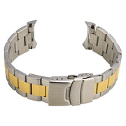 Islander 22mm Two-tone Three-Link Watch Bracelet for Casio Duro Quartz Dive Watch #BRAC-117