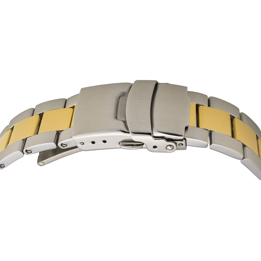 Islander 22mm Two-tone Three-Link Watch Bracelet for Casio Duro