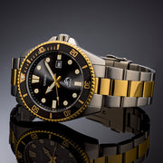 Islander 22mm Two-tone Three-Link Watch Bracelet for Casio Duro Quartz Dive Watch #BRAC-117