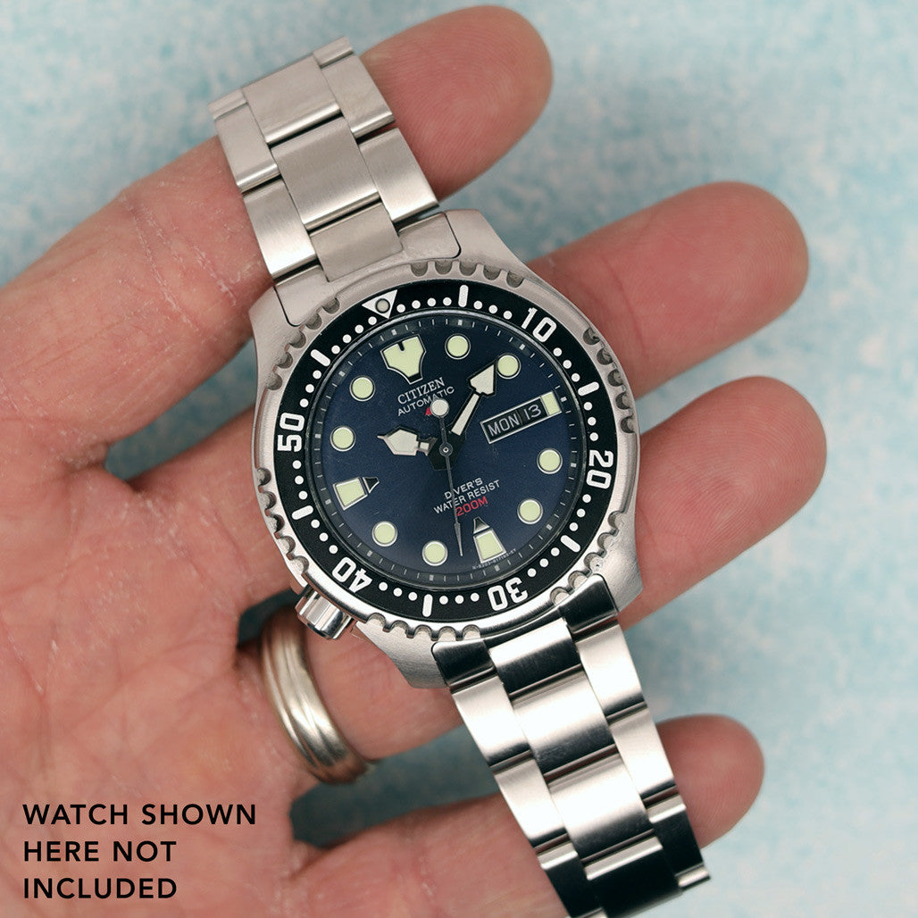 Islander 20mm Brushed Solid-Link Watch Bracelet for Citizen