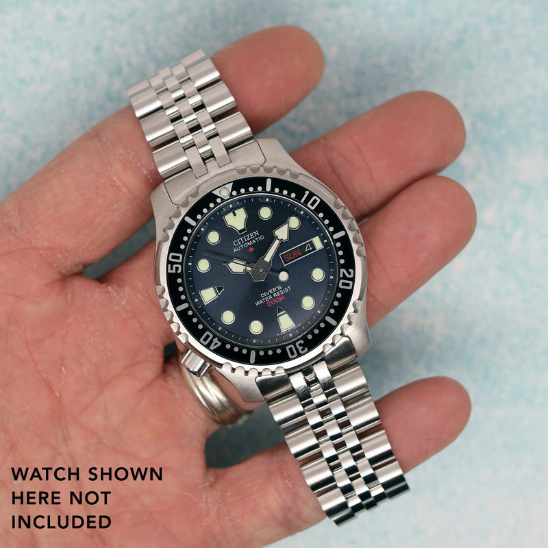 Islander 20mm Brushed and Polished Solid-Link Bracelet for Citizen Automatic Promaster Dive Watch #BRAC-71 option