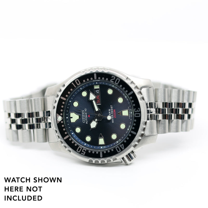 Islander 20mm Brushed and Polished Solid-Link Bracelet for Citizen Automatic Promaster Dive Watch #BRAC-71 option
