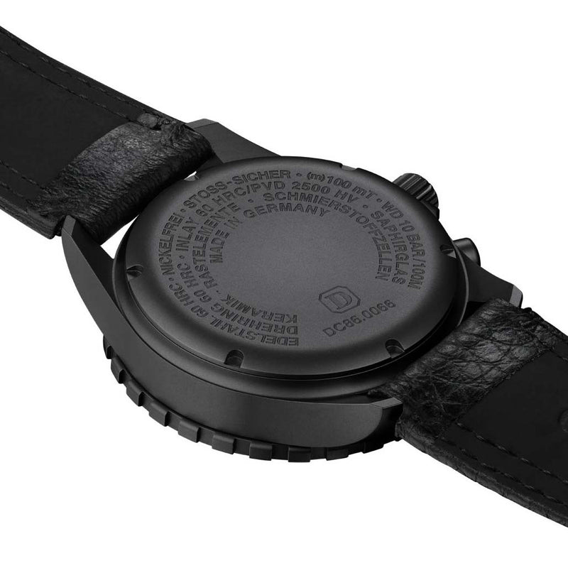 Damasko Black DLC 42mm Chronograph with a Stopwatch and a 12-hour Totalizer #DC86