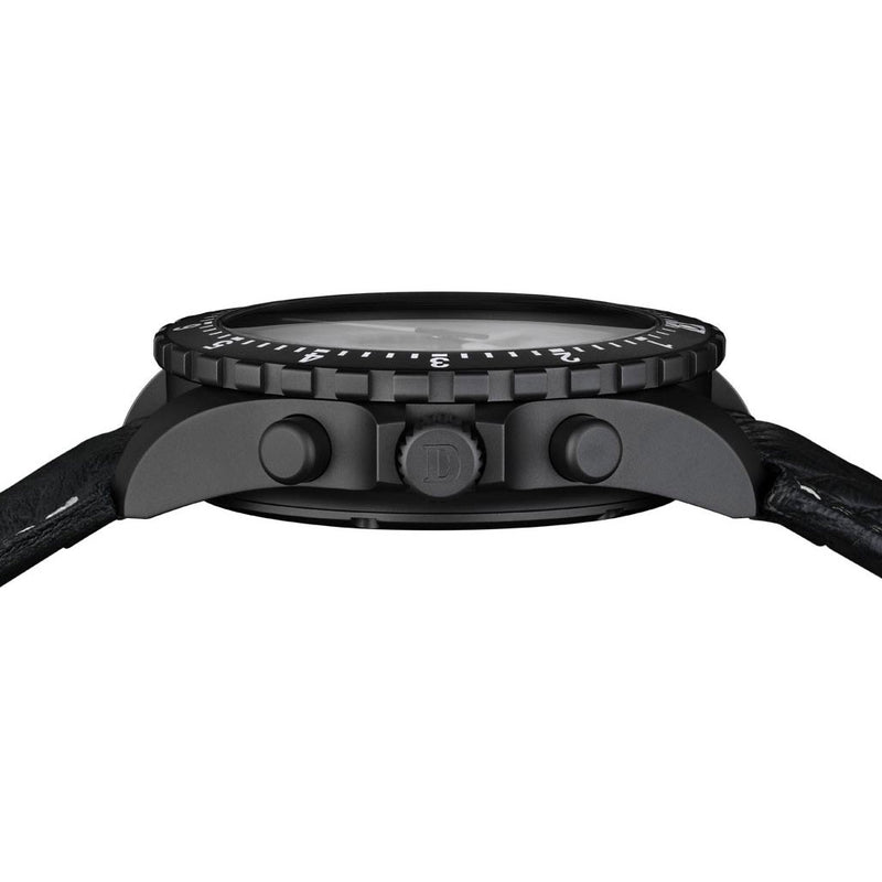 Damasko Black 42mm Chronograph with a Stopwatch plus 12-hour Totalizer #DC86