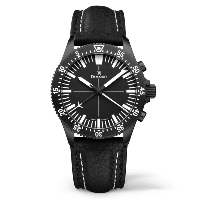 Damasko Black 42mm Chronograph with a Unique 60-Minute Stopwatch Function #DC80