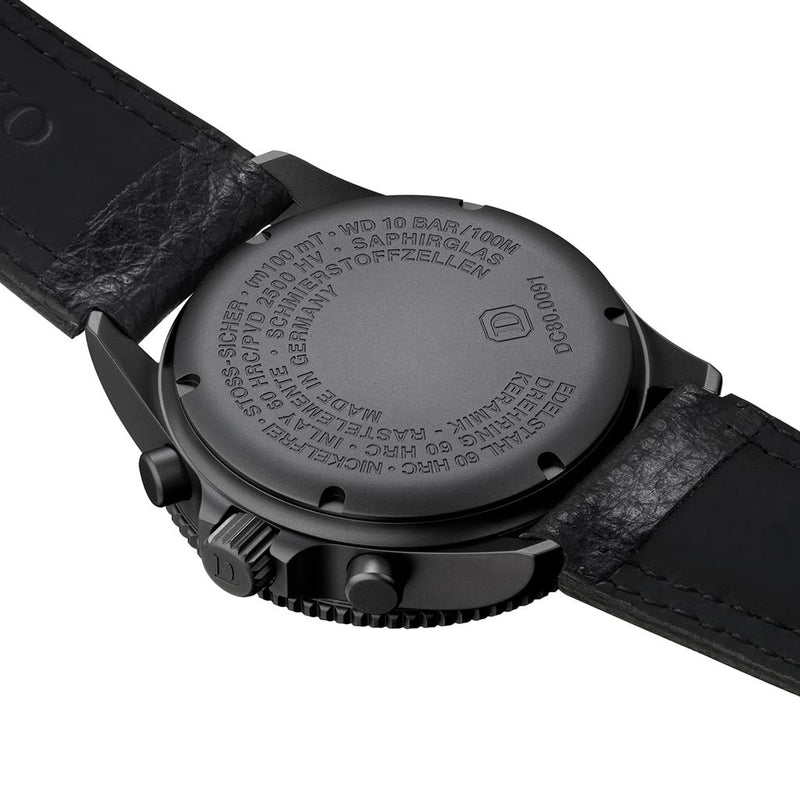 Damasko Black 42mm Chronograph with a Unique 60-Minute Stopwatch Function #DC80