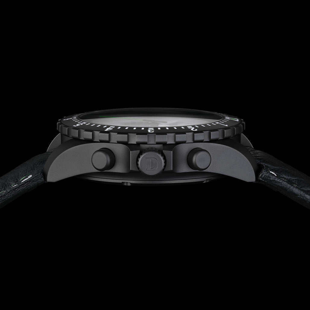 Damasko Black 42mm Chronograph with a Stopwatch and a 12-hour