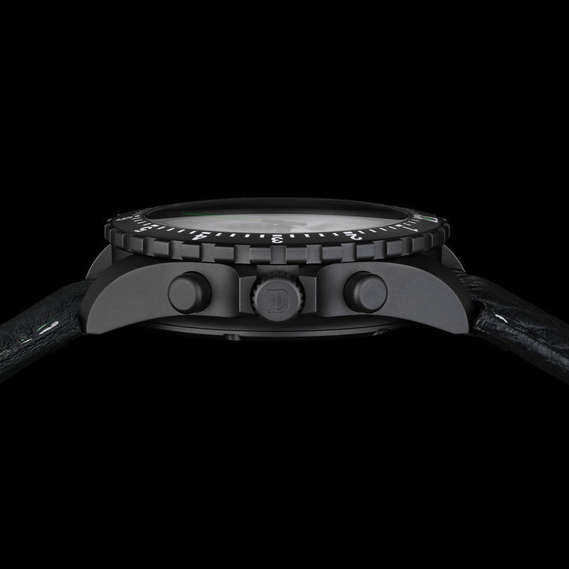 Damasko Black 42mm Chronograph with a Stopwatch and a 12-hour Totalizer #DC86