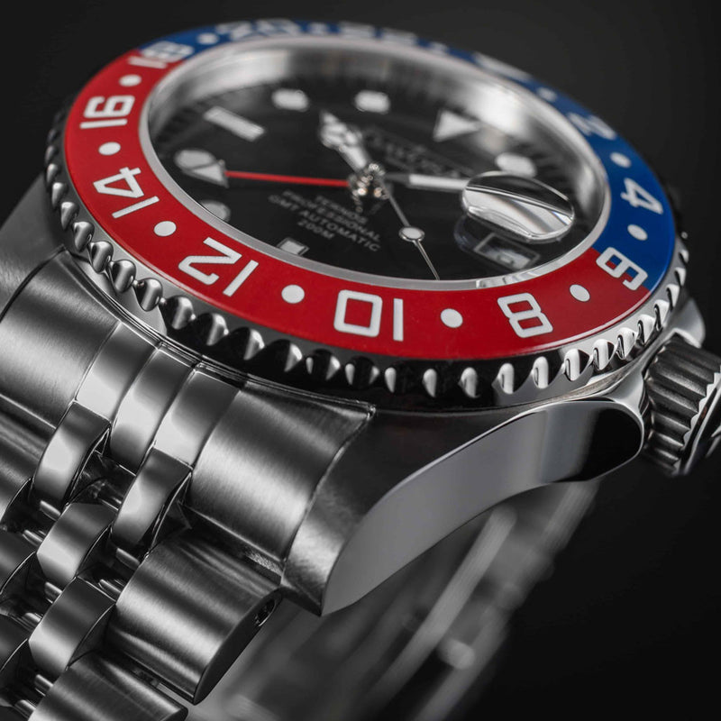 Davosa Ternos Swiss Automatic 200 Meter GMT Dual-Time Watch with 120-Click Ceramic Bezel #16157106
