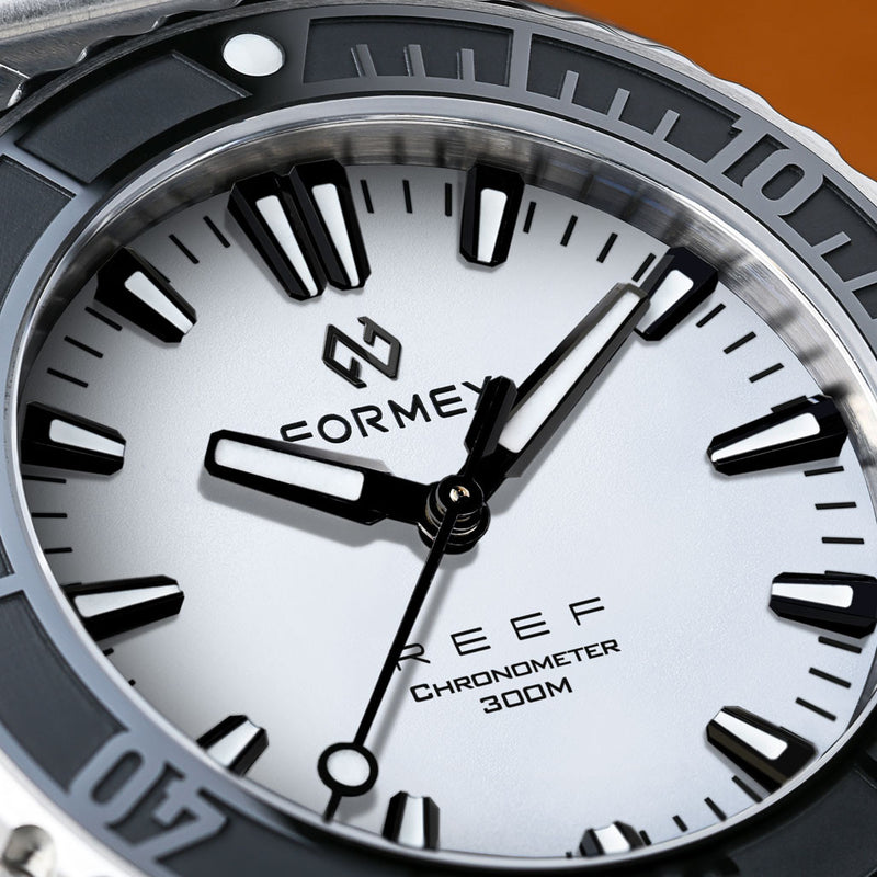 Formex REEF Swiss Automatic Chronometer Dive Watch with Brilliant White Dial #2200-1-6312-100