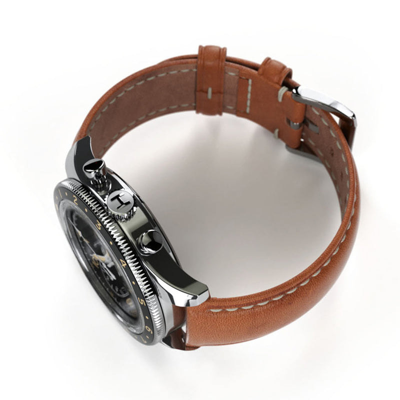 HEMEL Air Wing Mechanical Chronograph with Dual-Time Bezel and DD Sapphire Crystal #HF19