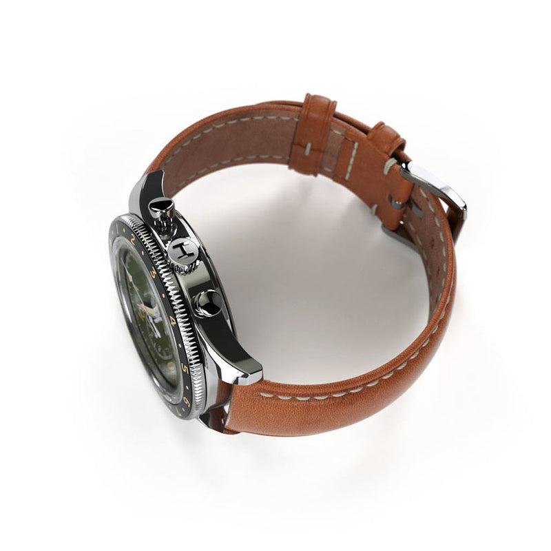 HEMEL Air Wing Mechanical Chronograph with Dual-Time Bezel and DD Sapphire Crystal #HF19OL