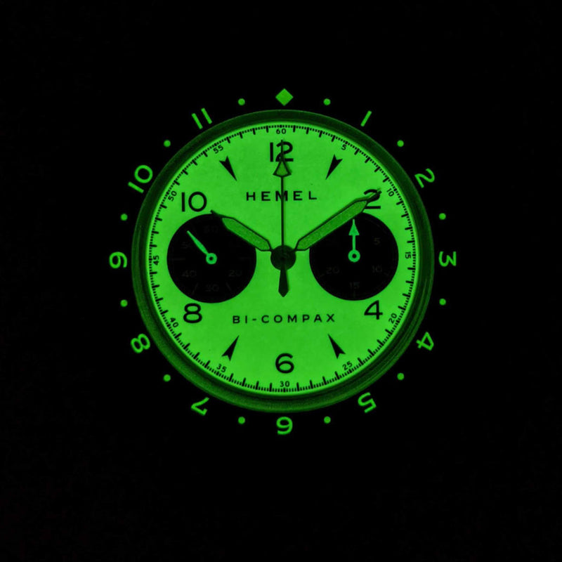 HEMEL Air Wing Mechanical Chronograph with Dual-Time Bezel and DD Sapphire Crystal #HF19IV