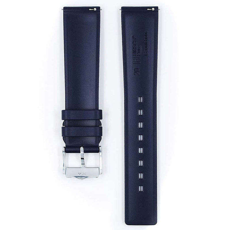 Hirsch Pure Blue Premium Caoutchouc Natural Rubber Watch Strap #405388-80