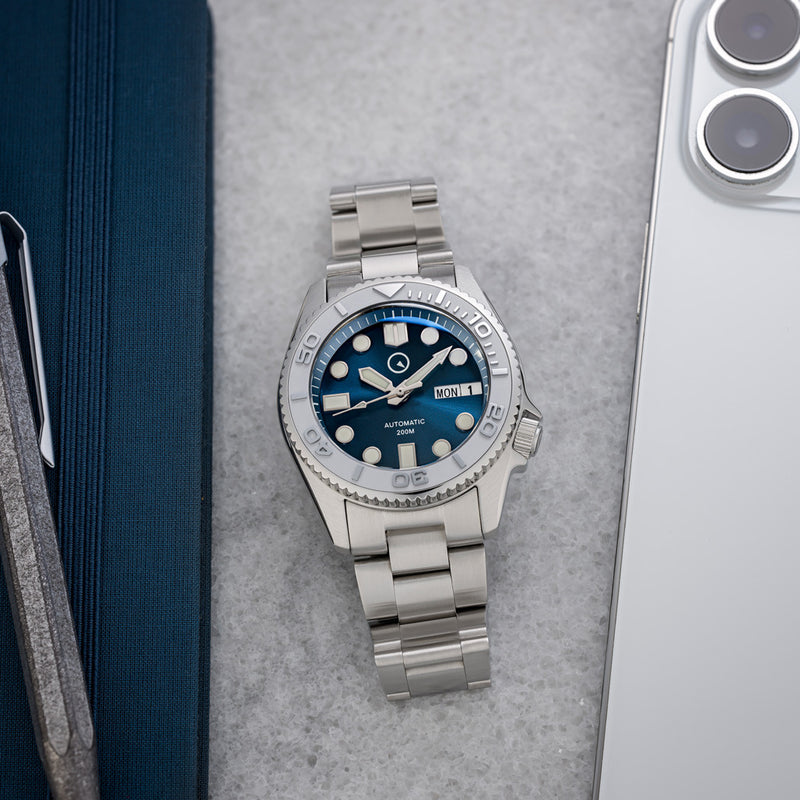 Islander 38mm Automatic Dive Watch with Radiant Blue Dial #ISL-63