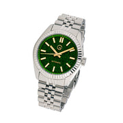 Islander Brookville Hi-Beat Automatic Dress Watch with Green Aventurine Dial #ISL-180 tilt