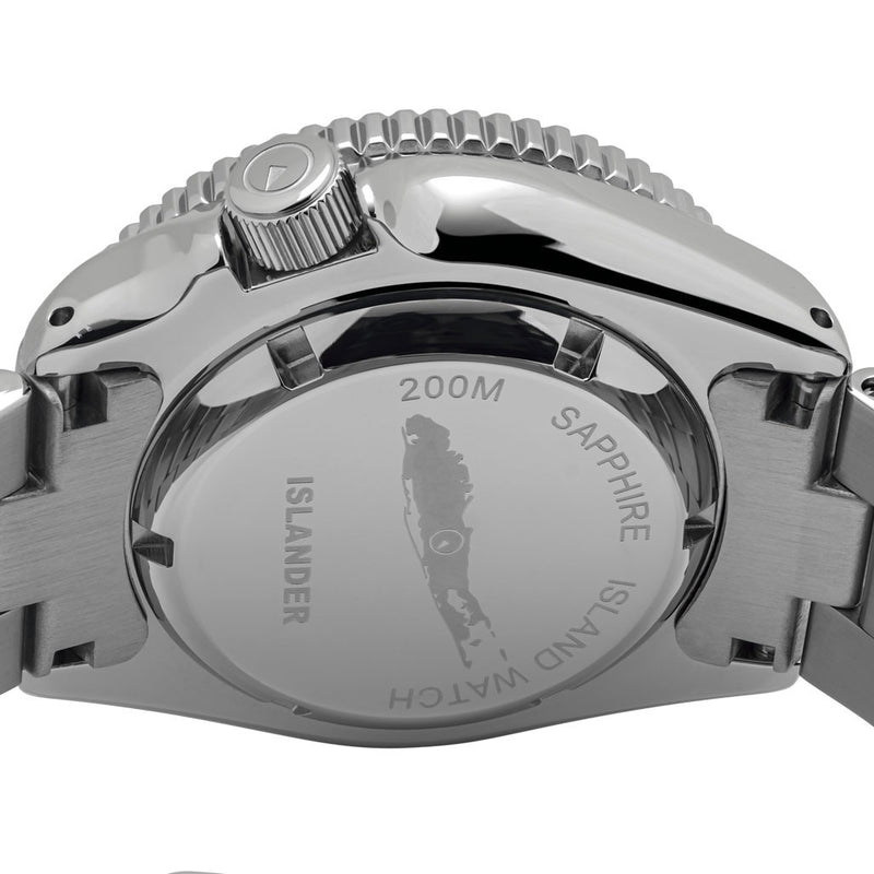 Islander Automatic Dive Watch with Bracelet, Double-Domed AR Sapphire Crystal, and Embossed Ceramic Bezel Insert #ISL-92