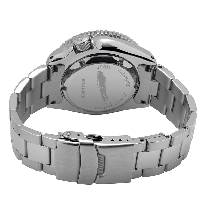 Islander Automatic Dive Watch with Bracelet, Double-Domed AR Sapphire Crystal, and Embossed Ceramic Bezel Insert #ISL-92
