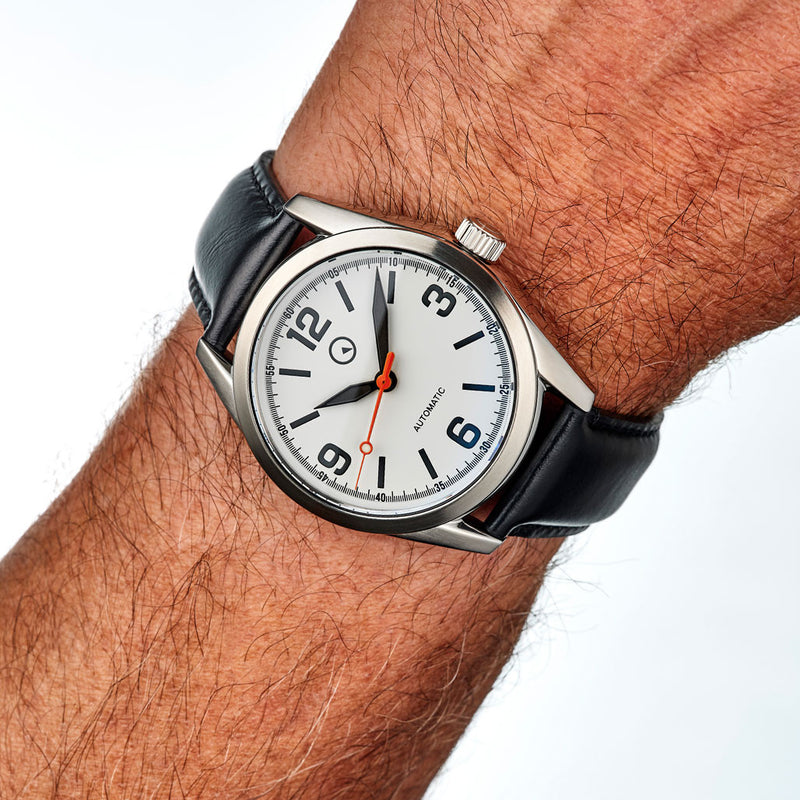 Islander Automatic Watch with Leather Strap and an AR Dome Sapphire Crystal #ISL-84