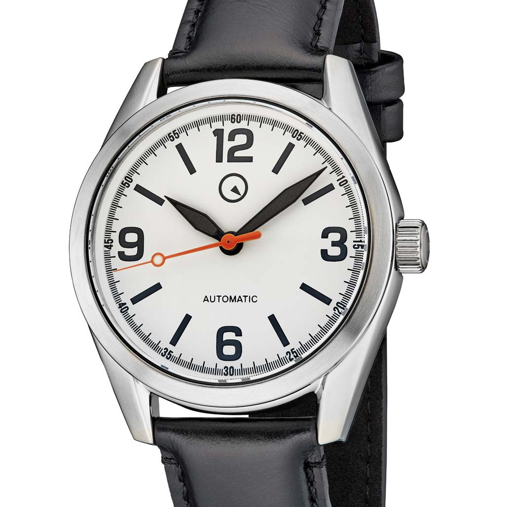 Islander Automatic Watch with Leather Strap and an AR Dome