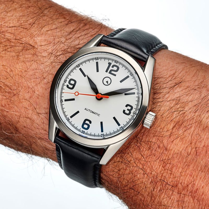 Islander Automatic Watch with Leather Strap and an AR Dome Sapphire Crystal #ISL-84