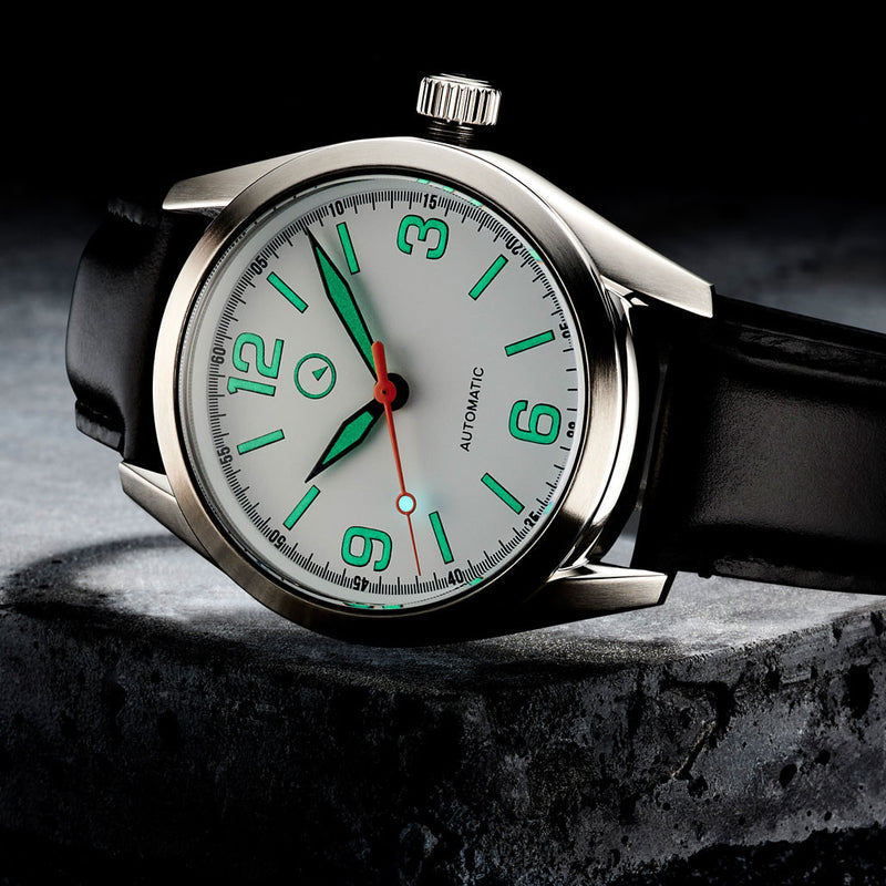 Islander Automatic Watch with Leather Strap and an AR Dome Sapphire Crystal #ISL-84