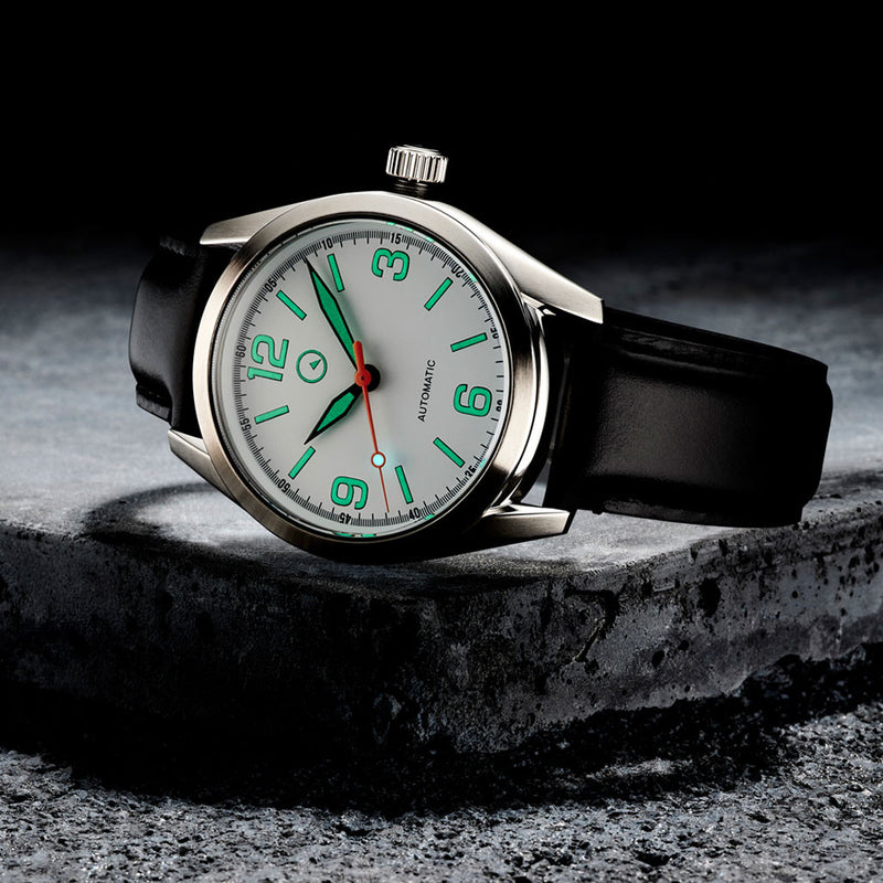 Islander Automatic Watch with Leather Strap and an AR Dome Sapphire Crystal #ISL-84