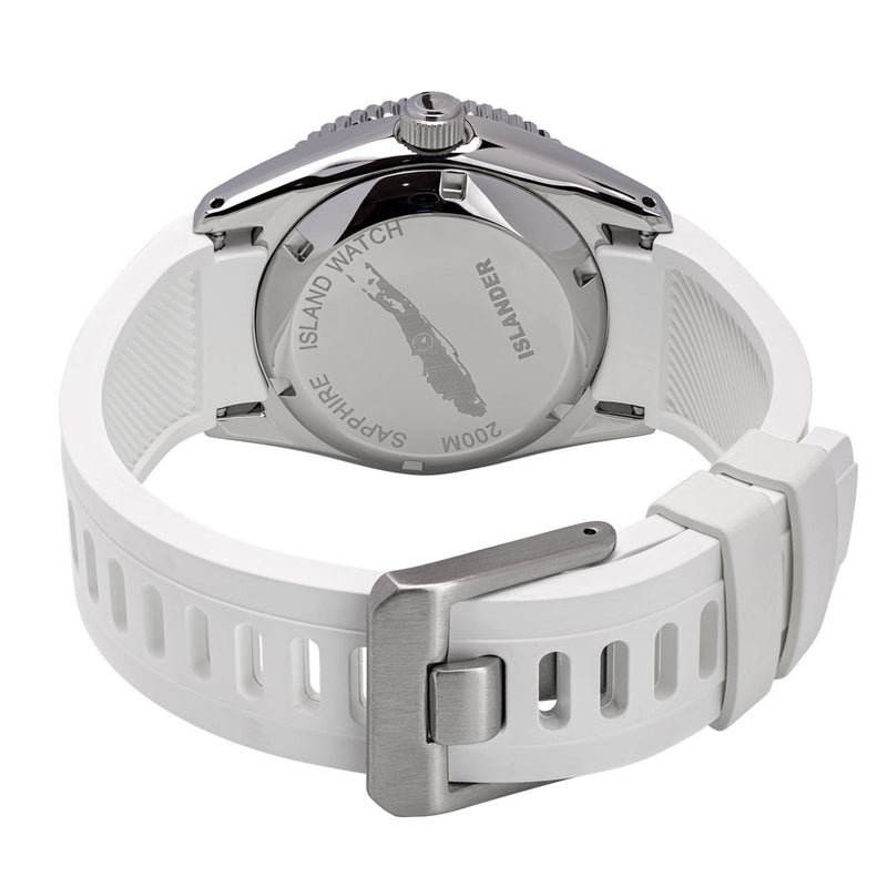 Islander 38mm Automatic Cherry Blossom Watch with White Rubber Strap, AR Sapphire Crystal, and Sapphire Bezel Insert #ISL-93