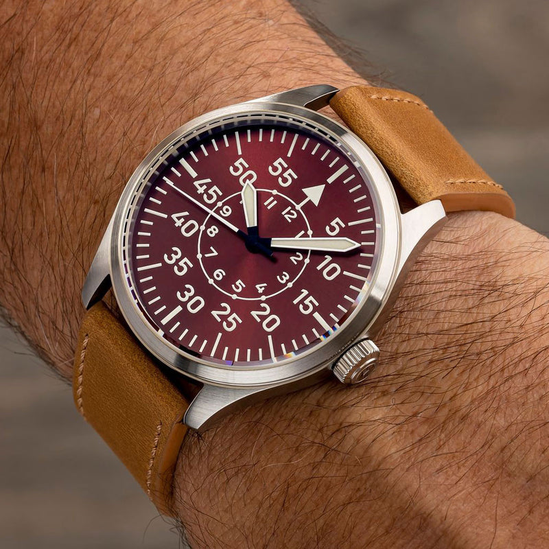 Islander Automatic Aviator Pilot Watch with Leather Strap and an Anti-Reflective Sapphire Crystal #ISL-99