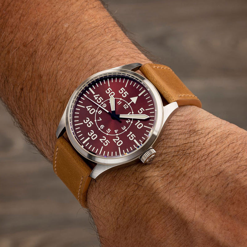 Islander Automatic Aviator Pilot Watch with Leather Strap and an Anti-Reflective Sapphire Crystal #ISL-99