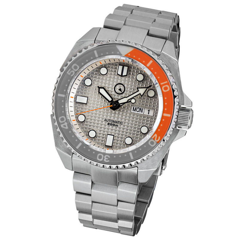 Islander Waffle Dial Automatic Dive Watch with AR Double-Dome Sapphire Crystal, and Luminous Sapphire Bezel Insert #ISL-28