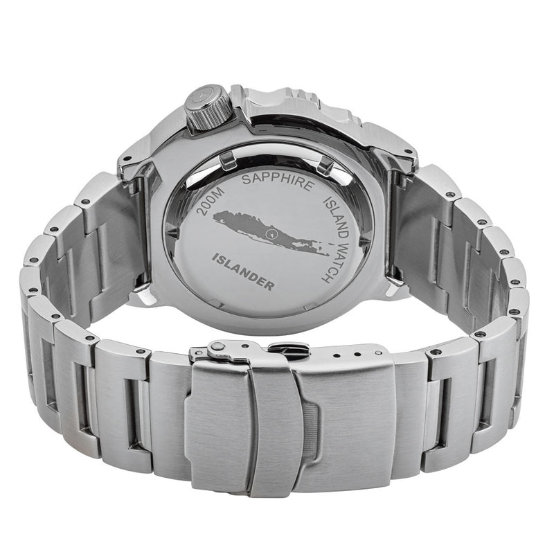 Islander White Dial Automatic Dive Watch with AR Double Dome Sapphire Crystal, and 120-click Bezel #ISL-56