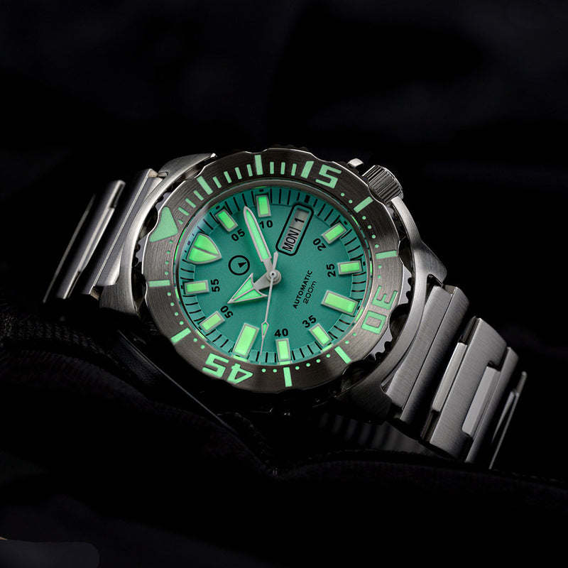 Islander Seafoam Green Dial Automatic Dive Watch with AR Double Dome Sapphire Crystal, and 120-click Bezel #ISL-96