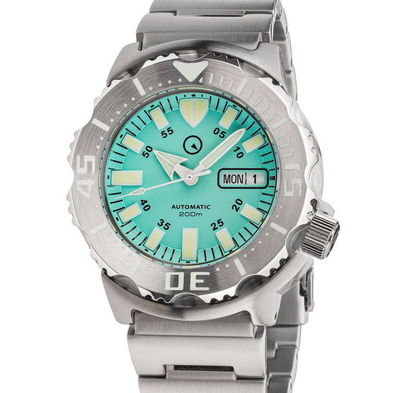 Islander Seafoam Green Dial Automatic Dive Watch with AR Double Dome Sapphire Crystal, and 120-click Bezel #ISL-96