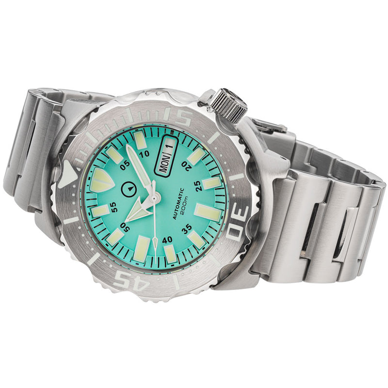 Islander Seafoam Green Dial Automatic Dive Watch with AR Double Dome Sapphire Crystal, and 120-click Bezel #ISL-96
