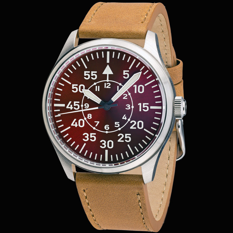 Islander Automatic Aviator Pilot Watch with Leather Strap and an Anti-Reflective Sapphire Crystal #ISL-99