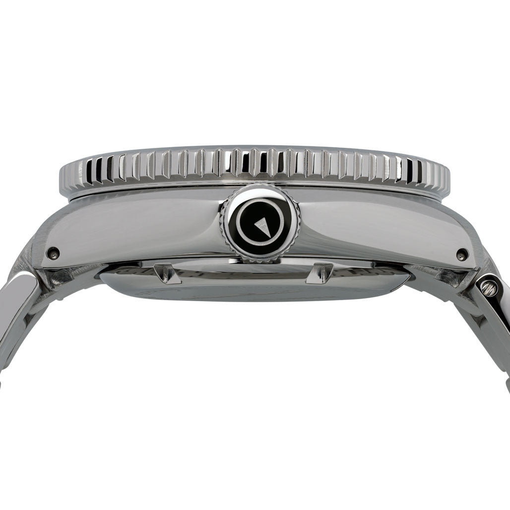 Islander Black Waffle Dial Automatic Dive Watch with Flat AR