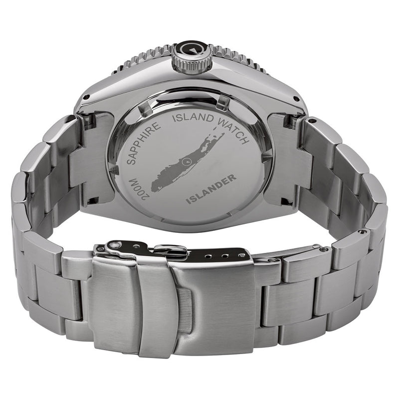 Islander Blue Waffle Dial Automatic Dive Watch with Flat AR Sapphire Crystal, Luminous Ceramic Bezel Insert #ISL-89